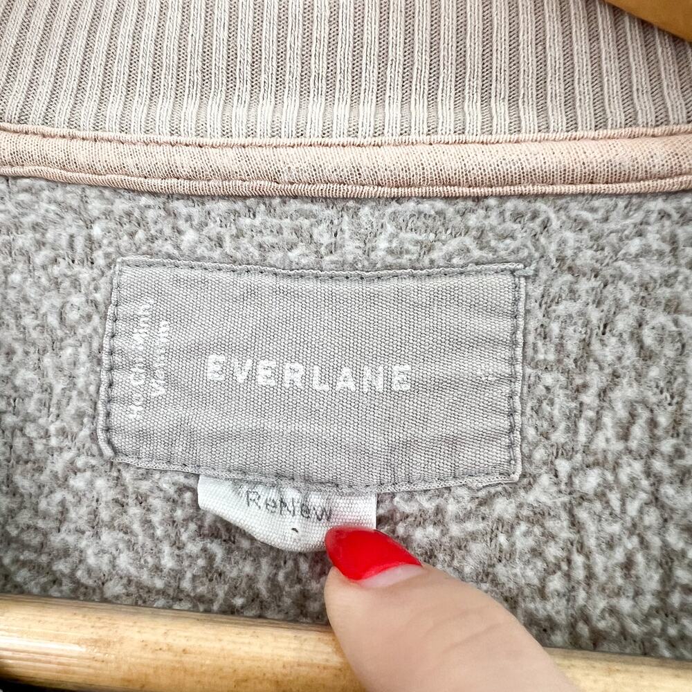 Everlane Renew Fleece Raglan Sweater XL Crewneck Sweatshirt Gray Casual - Picture 3 of 7